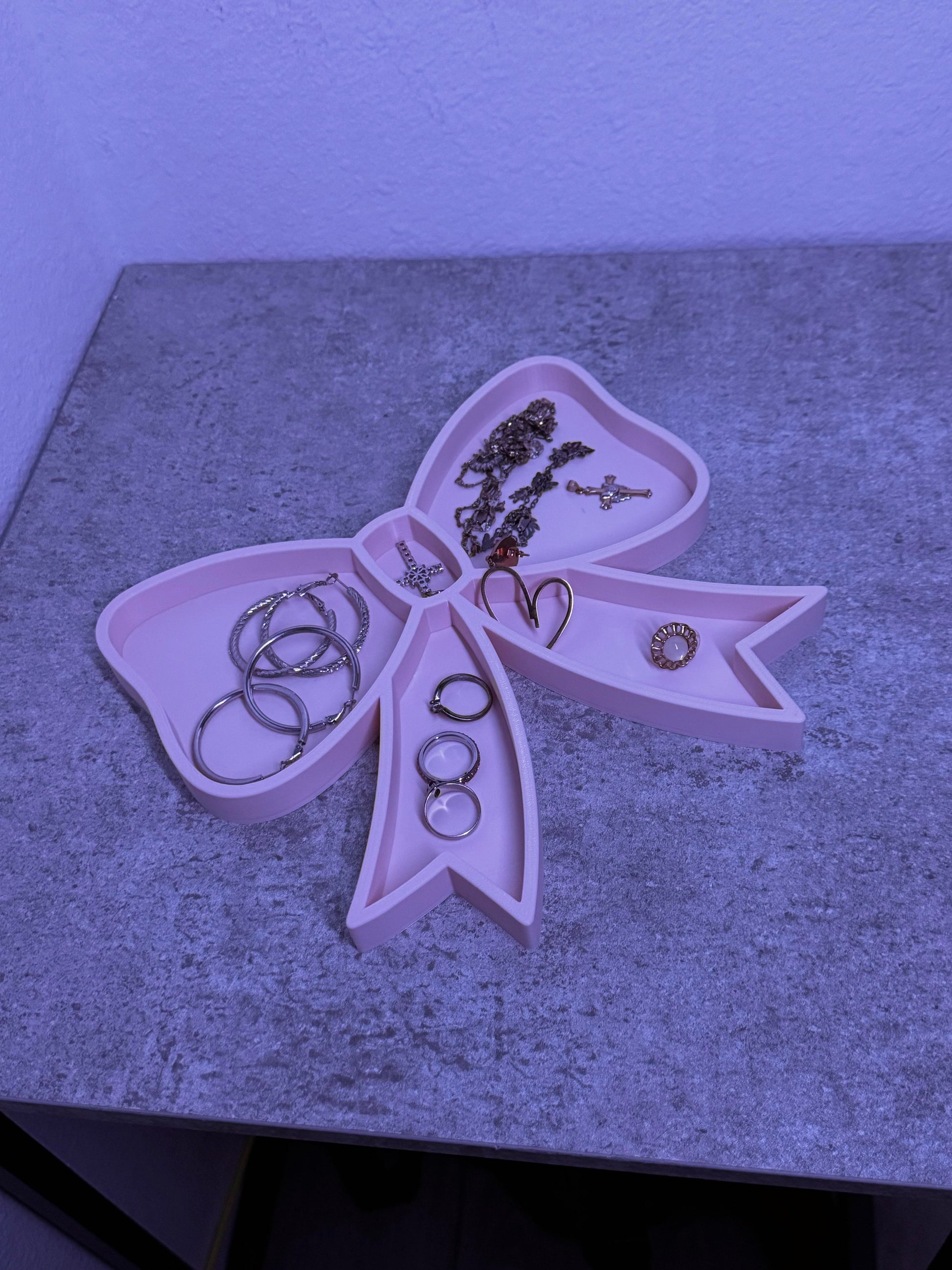 Coquette Bow Jewelry Tray – Cute Trinket & Accessory Organizer