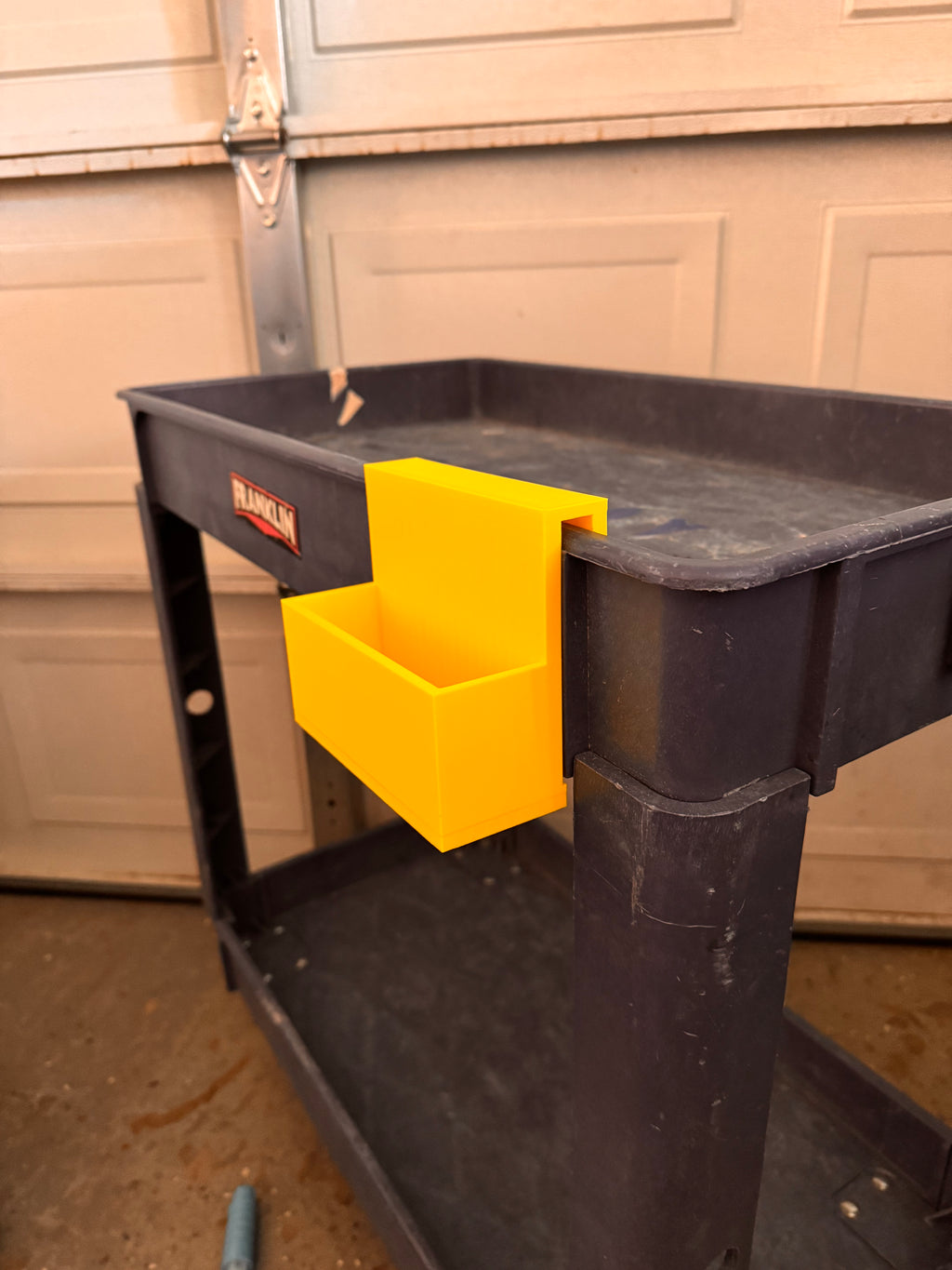 Utility Cart Bin – Heavy-Duty Clip-On Storage for Shop or Garage