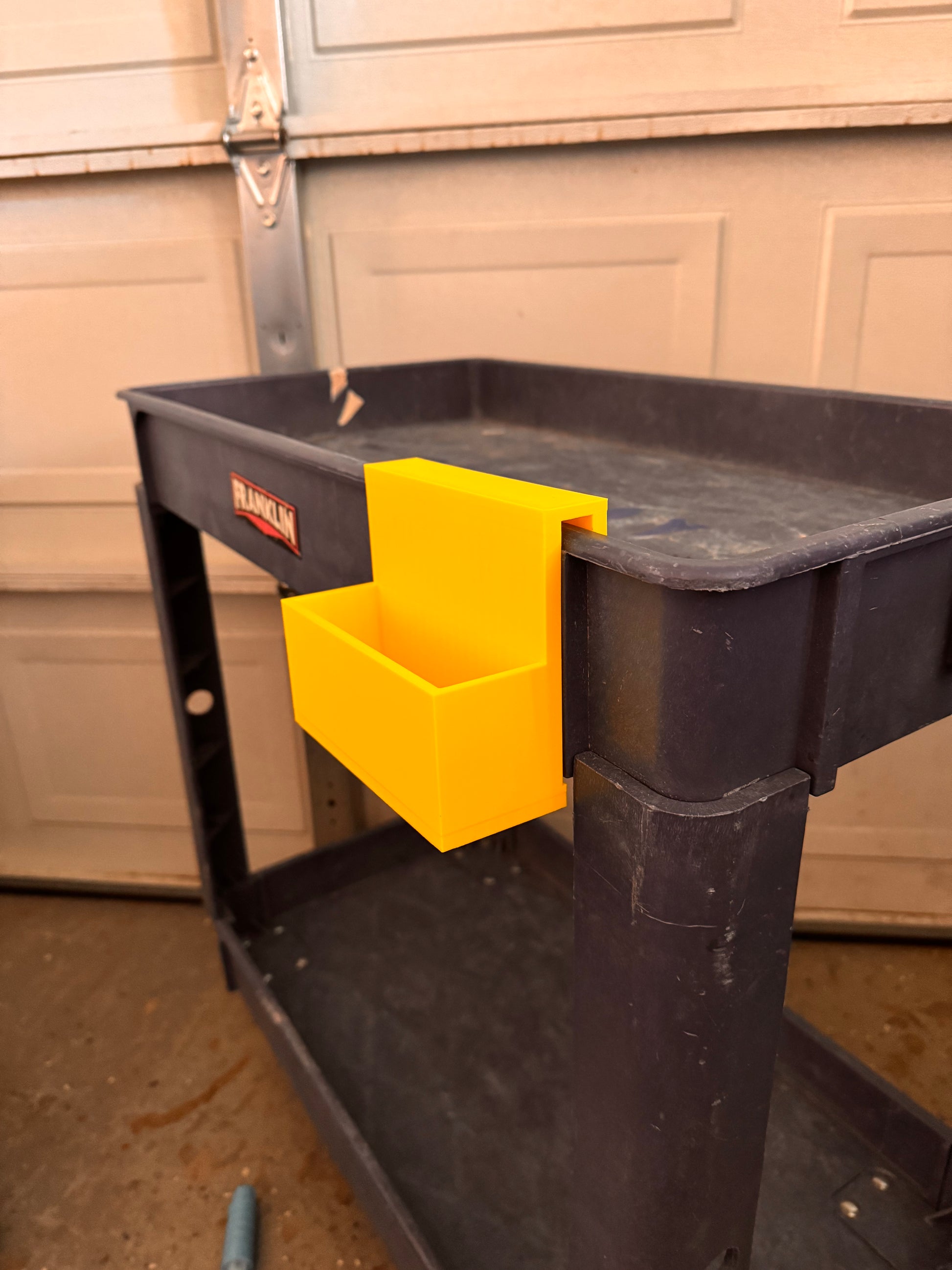 Utility Cart Bin – Heavy-Duty Clip-On Storage for Shop or Garage