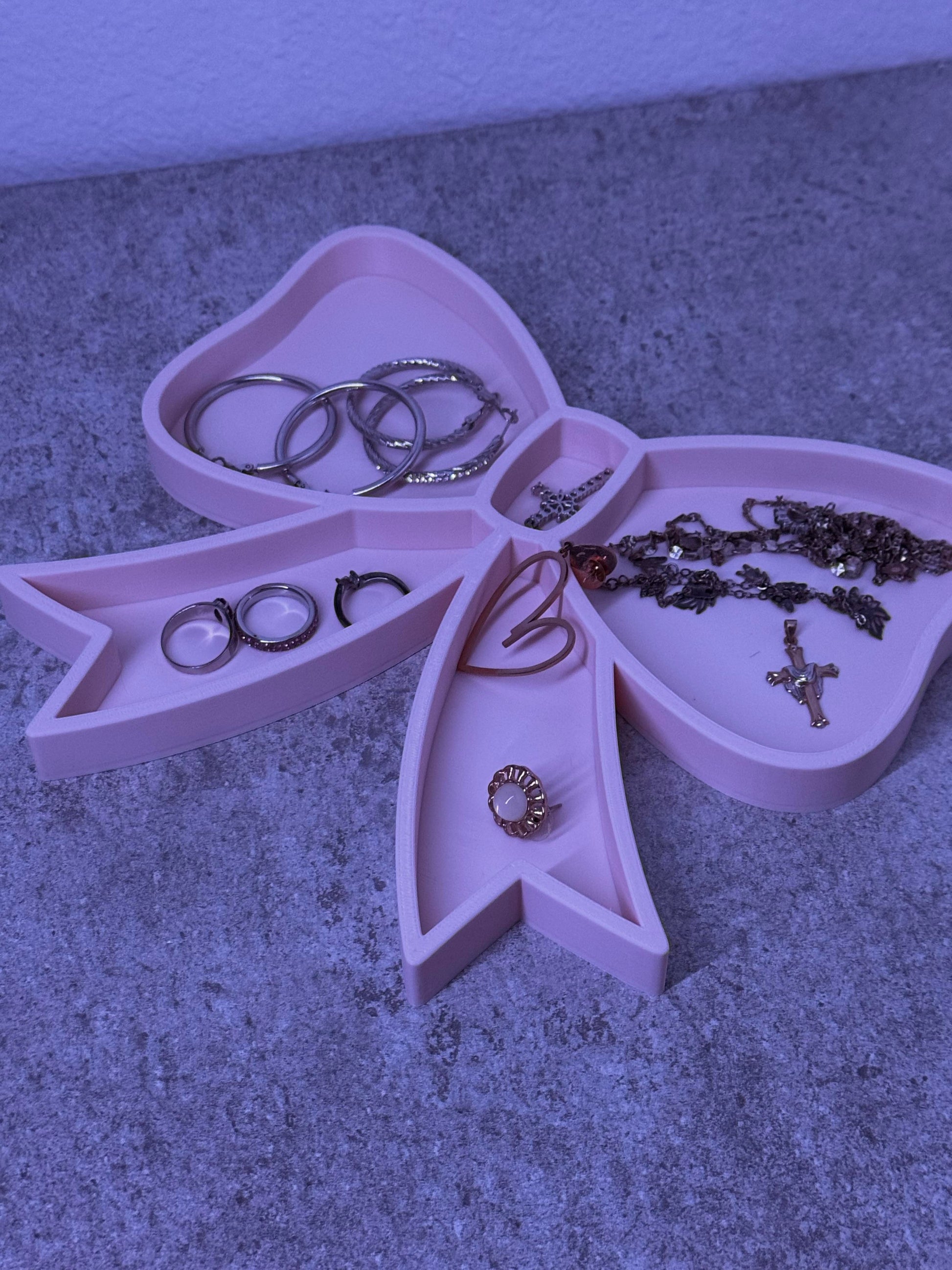 Coquette Bow Jewelry Tray – Cute Trinket & Accessory Organizer