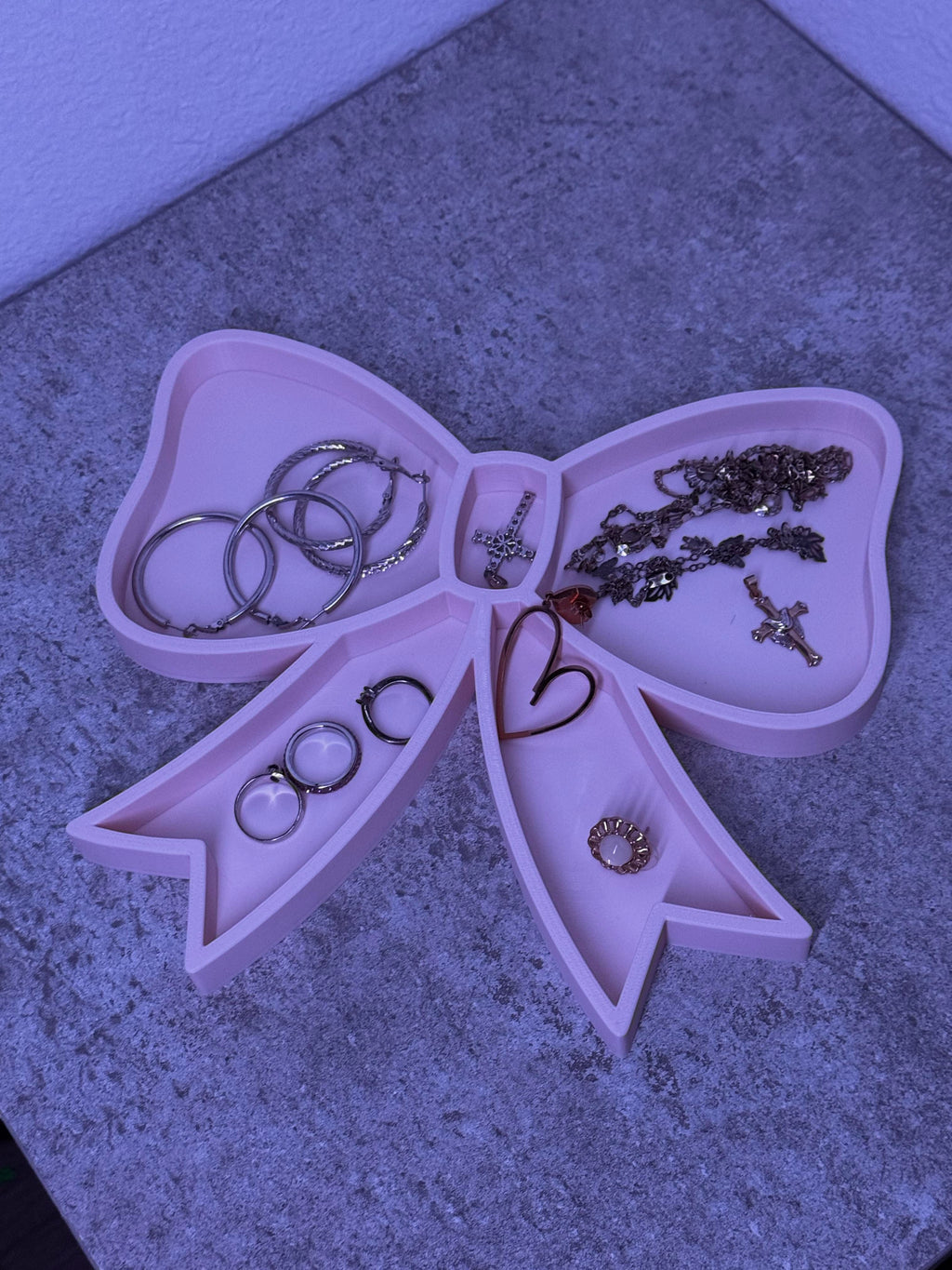Coquette Bow Jewelry Tray – Cute Trinket & Accessory Organizer