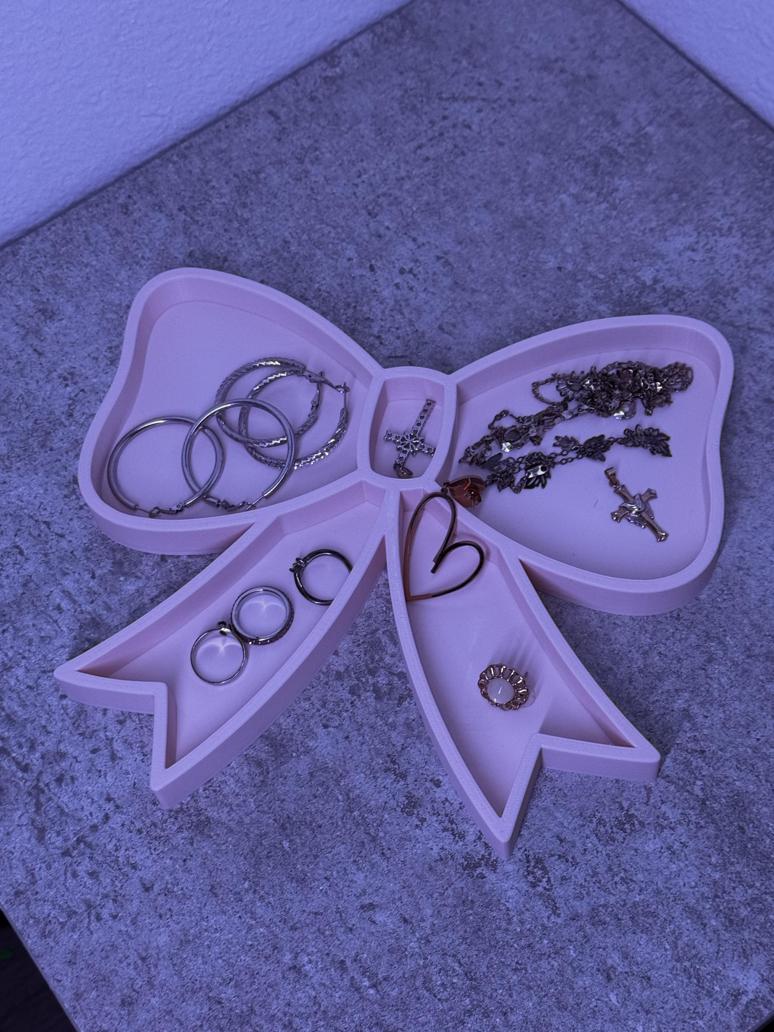 Coquette Bow Jewelry Tray – Cute Trinket & Accessory Organizer